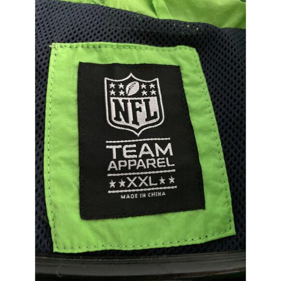 NWT NFL Men's XXL Seattle Seahawks 1/4 Zip Nylon Track Jacket Team - Picture 7 of 11
